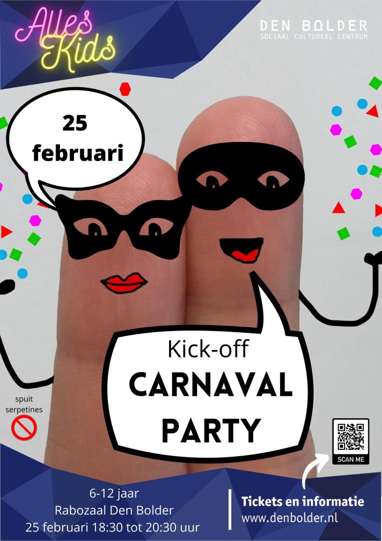 alleskids_poster_a3_carnaval Alles Kids Kick Off Carnaval Party - Den Bolder