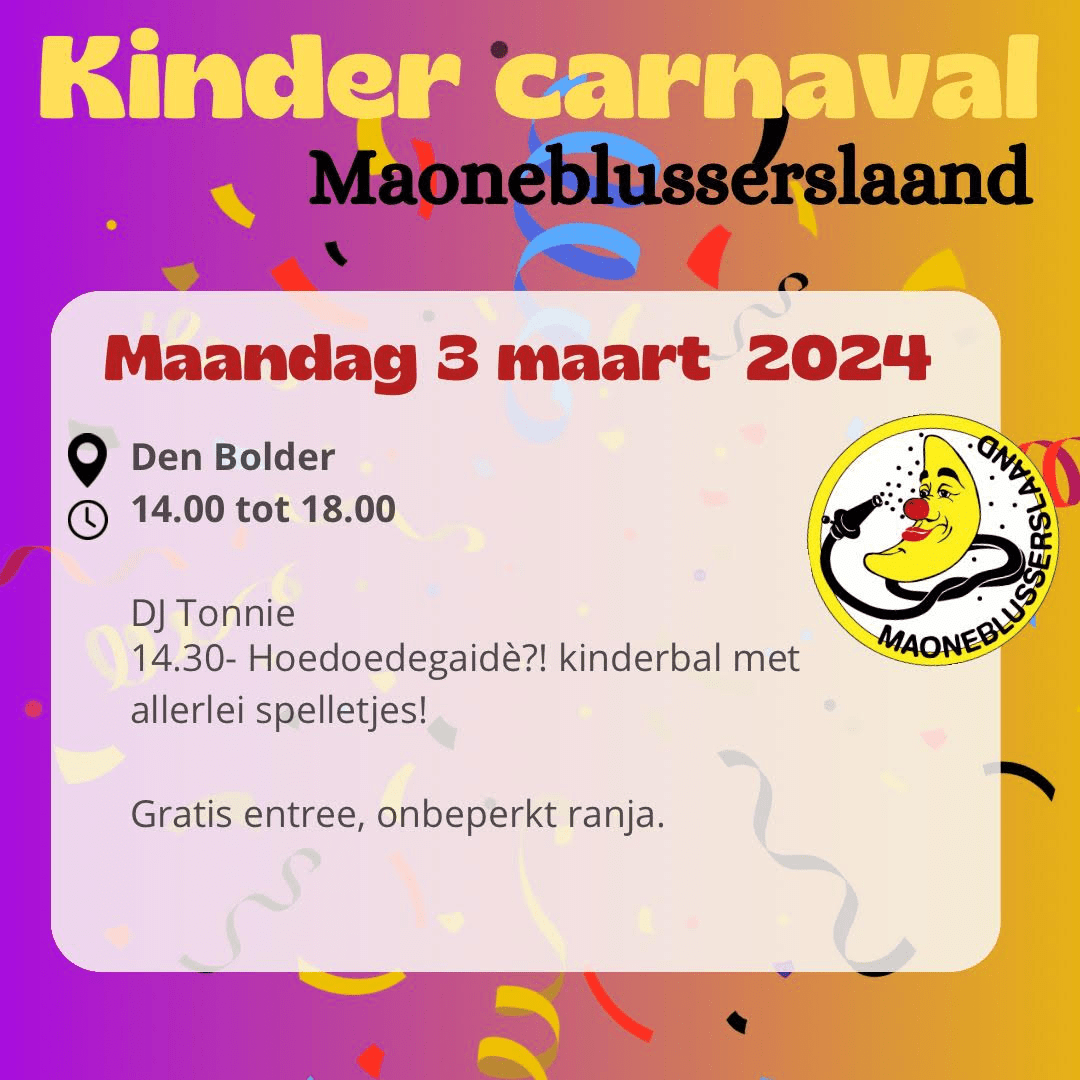 maandag_03-03 Kindermiddagen St. Jeugdcarnaval - Den Bolder