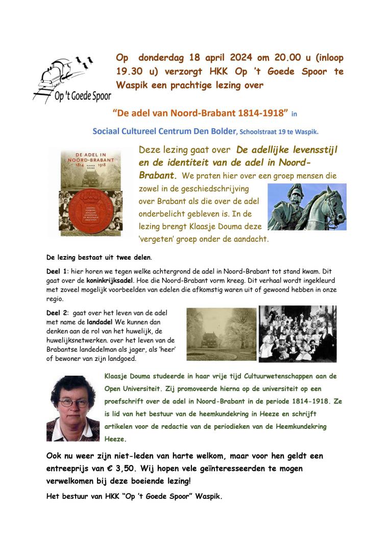 20240325_voorbericht_de_adel_in_noord_brantant_1814-1918 Lezing Heemkunde: De Adel van Noord-Brabant 1814-1918 - Den Bolder