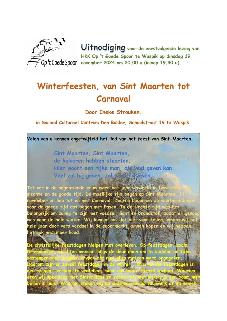 20241027_voorbericht_lezing_winterfeesten_19112024-afbeeldingen-0 Lezing HKK Op 't Goede Spoor: Winterfeesten van Sint Maarten tot Carnaval - Den Bolder
