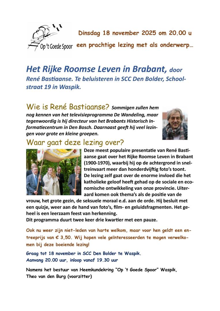 20251027_voorbericht_lezing_het_rijke_roomse_leven_in_brabant Heemkundekring Op 't Goede Spoor: Het Rijke Roomse leven in Brabant - Den Bolder