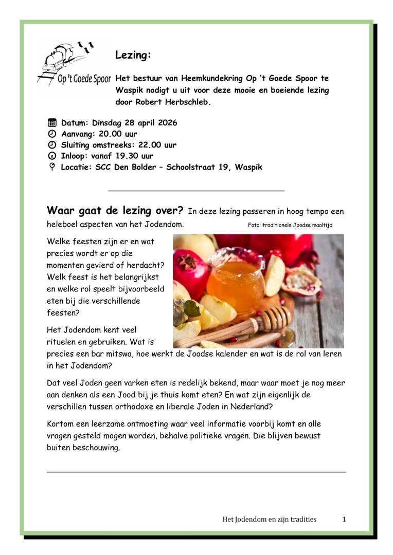 20260428_het_jodendom_en_zijn_tradities_1 Lezing Heemkunde op 't Goede Spoor: Het Jodendom en zijn tradities - Den Bolder