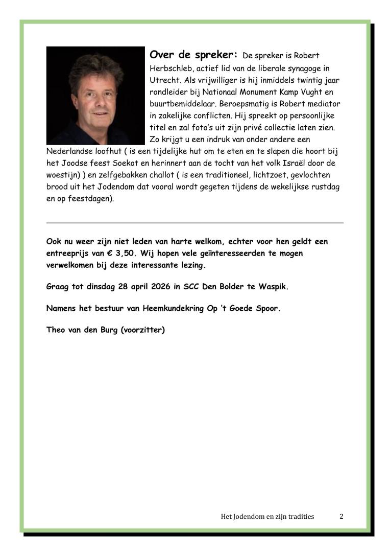 20260428_het_jodendom_en_zijn_tradities_2 Lezing Heemkunde op 't Goede Spoor: Het Jodendom en zijn tradities - Den Bolder