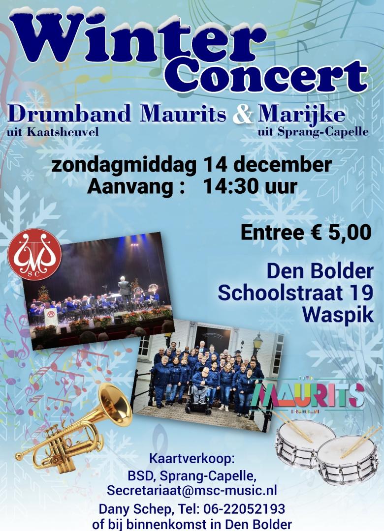 Winterconcert: Drumband Maurits en Marijke