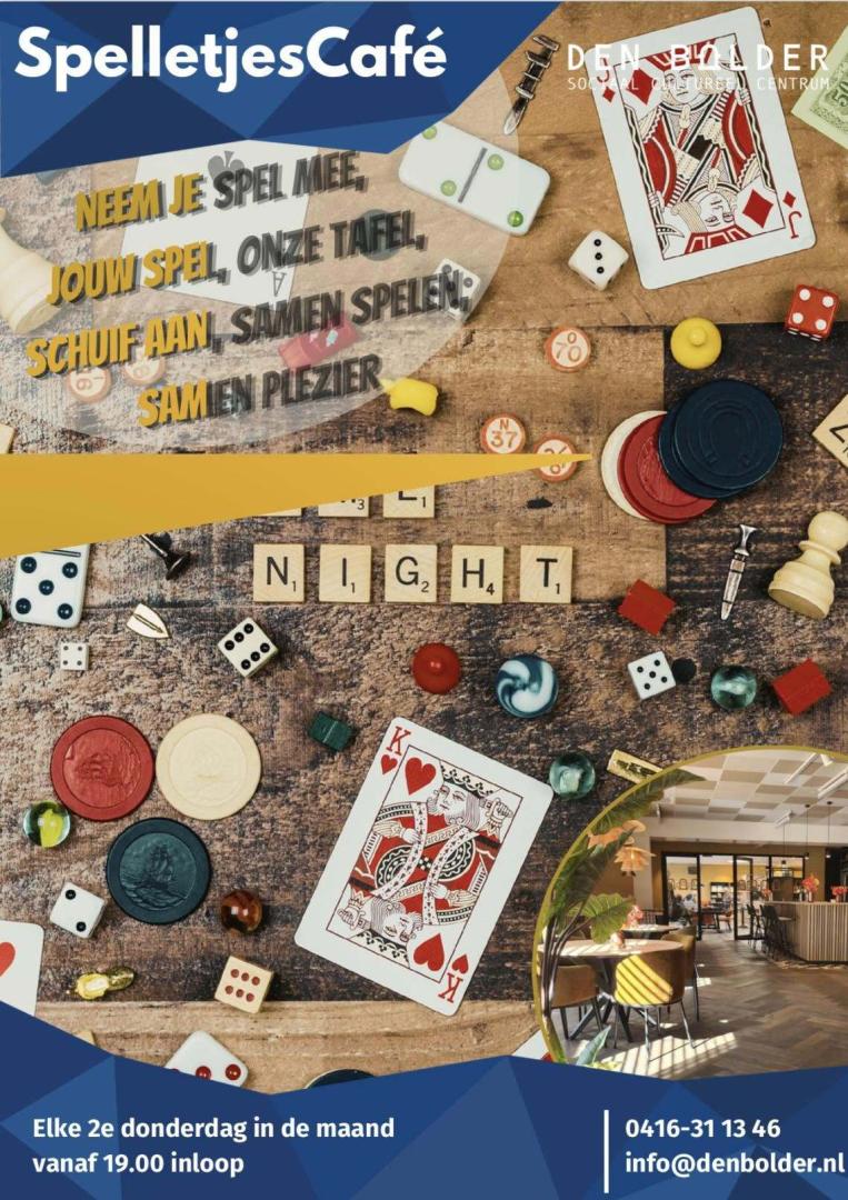 Iedere tweede donderdag van de maand: Spelletjescaf&eacute;
