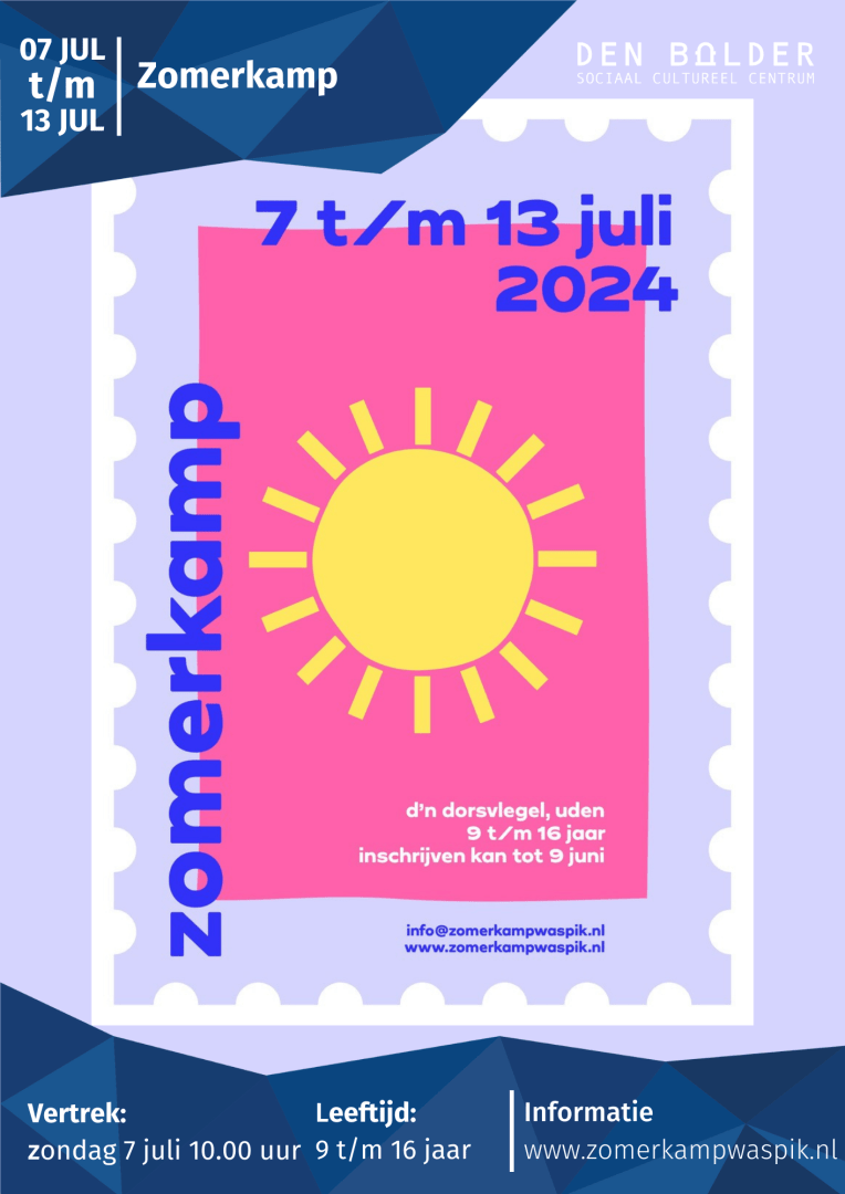poster_zomerkamp_2024_bolder Sociale activiteiten | Den Bolder