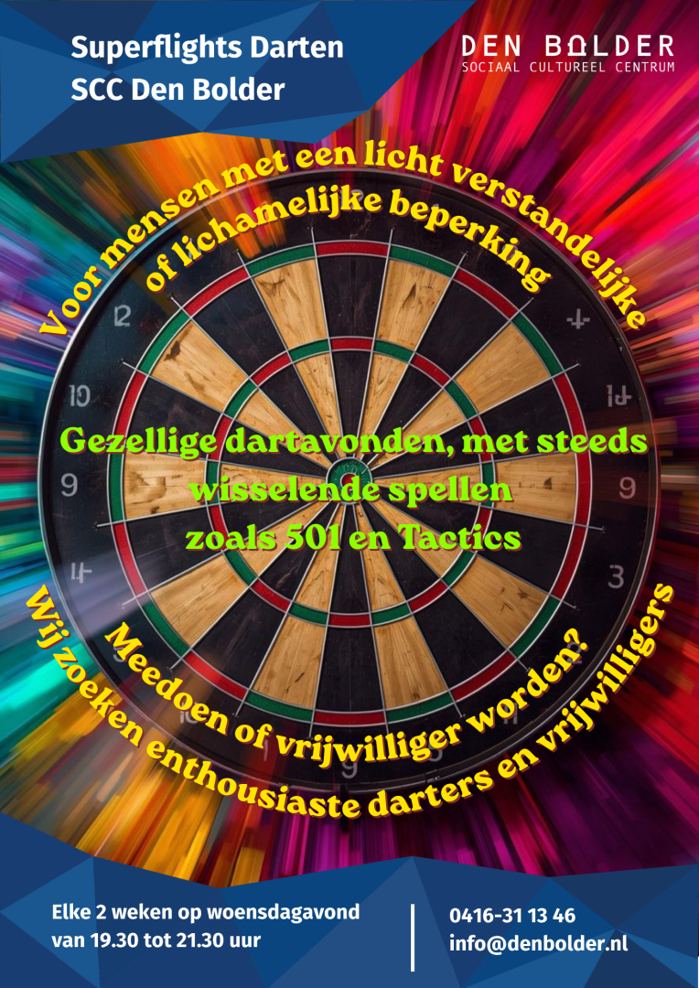 superflights_poster_rond Superflights Darten - Den Bolder