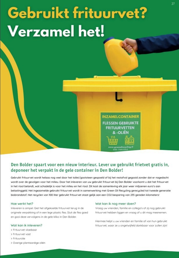 flyer_frietvet Lever uw frietvet in voor Den Bolder - Den Bolder