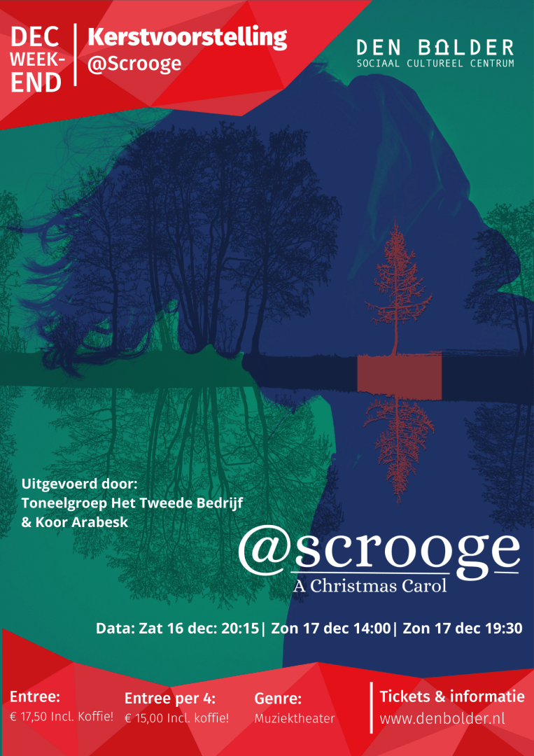 scrooge_aangepast_poster_zondag_19.30 Boldertheater: Muzikale kerstvoorstelling @Scrooge - Den Bolder